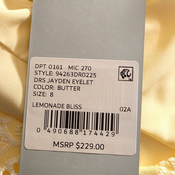 NWT Antonio MelaniJayden Eyelet Sweetheart Neckline A-Line Midi Dress 8 - Picture 10 of 11